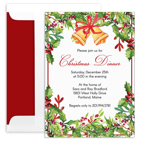 Christmas Bells Invitations